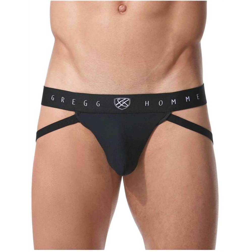 NEW GREGG HOMME men's room-max jockstrap brief in black
